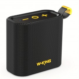 The W-KING 20W Peak IPX7 Waterproof Wireless Speaker Is a Portable Outdoor Speaker Featuring High-Definition Sound Quality, Deep Bass, Stereo Pairing, Bike Mount Capability, FM Radio, TF Card Slot, And AUX-IN.