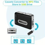 Mini USB Cassette Tape Player Portable Cassette Tape Recorder with Auto Reverse And Stereo Sound USB Audio Cassette to Digital Mp3 Converter Portable music player Cassette Tape Player