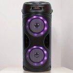 Large Wireless Speaker with Bass Boombox, Stereo Sound, TWS, TF Card Support - Portable Outdoor Speaker for TV, PC, Smartphone, and More - USB-C Charging, No Battery Included, Party Disco Light Feature, Outdoor Wireless Speaker | Modern Speaker Design | USB Charging Speaker