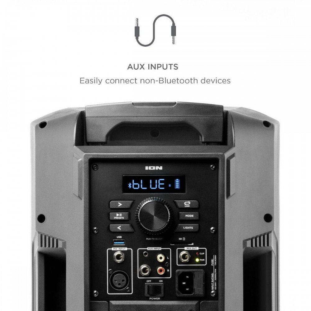 Used･Very GoodION Audio Power Glow 300 Rechargeable Bluetooth Speaker System with LED Party Lights