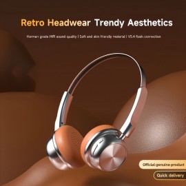 Vintage Design Headset CR-20, Lightweight and Retractable Design, Fashionable Earphones, First Choice for Gifts, Compatible with Mobile Phones, First Choice for Gaming and Watching Movies