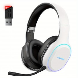 [Wireless Gaming Headset] UG-05 2.4GHz Wireless Gaming Headset | Ultra-Low Latency Technology + Immersive Vibration Feedback | 30H Battery Life Over-Ear Design | Detachable Microphone + High-Speed Wireless Adapter | Dynamic RGB Lighting | Compatible with PS4/PS5/PC