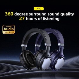 [ANC Wireless Headphones] 7th Generation Wireless Headphones with ANC Active Noise Cancellation, Industry Leader in Noise Reduction Technology, Smartly Identifies External Noise, Anti-Noise, Sound Wave Reversing External Noise, Effectively Reduces Noise, Clear Face-to-Face Calls, No Delay Sound Transmission, Excellent Gaming Experience, Portable for Outdoor/Camping/Travel, High-Quality