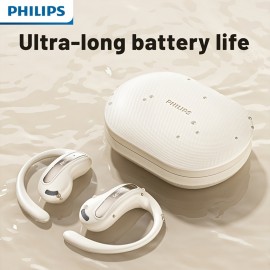 For Philips New Style True Wireless Music Headset Gaming Earbuds - Wireless, Noise Cancelling, Built-in Microphone, USB Rechargeable, Open Back Design for Running, Sports, Android & for iPhone, Gaming Headphones, Sleek Earbuds, Durable Plastic