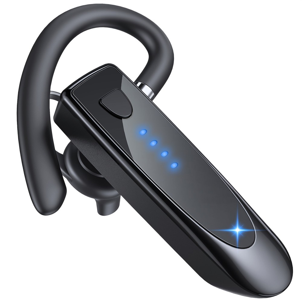 180-Hour Standby Time Wireless Headset with Microphone - Mono Business Earbuds, Noise Cancelling, Push Button Control, USB-C Charging, for Office, Travel, Gaming, Gaming Headset, Sleek Headset, Durable Headset