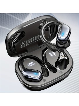 Wireless Sport Earbuds With Mic, In-Ear Headphones, Earphones With LED Display, Mini Charging Case Headset For Iphone Android