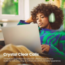 Over Ear Wireless Headphones Noise Canceling Hi-Res Audio, 48H Playtime, Foldable, Breathable Soft Earpads