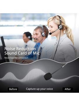 USB Computer Headset with Microphone for Laptop PC,3.5mm Wired Stereo Call Center Headset with Microphone Noise Cancelling, Corded Desktop Headphones with Mic & Mute for Office/Telework/Home