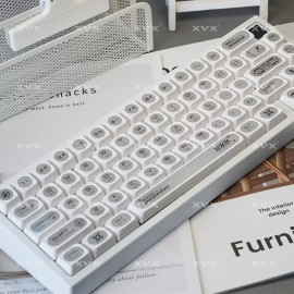 White Cat'S Eye Stone Max Keycaps for a Dark And Cool Magnetic Axis Mechanical Keyboard, Suitable for Customized DIY Trendy Peripherals.