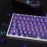 Crystal Purple Transparent 156-Key Mechanical Keyboard Keycap Complete Set PC Material Transfer Cherry Original Height