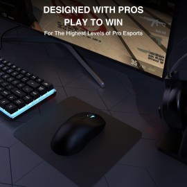 AJ199 Wireless Gaming Mouse, 59G Ultra Lightwieght-Huanuo Micro Switch-26K PAW3395 Sensor-40Hrs Battery Life-2.4G/USB-C Mouse Gaming -Wireless Computer Mouse 6 Programmable Buttons, 100% PTFE Feet