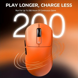 ATTACK SHARK X3 Lightweight Wireless Gaming Mouse With Tri-Mode 2.4G/USB-C Wired/BT, Up To 26K DPI, PAW3395 Optical Sensor, Kailh GM8.0 Switch, 5 Programmable Buttons For PC/Laptop/Win/Mac