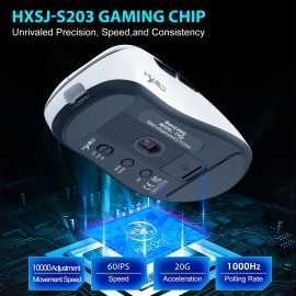 Three-mode Wireless Wireless BT5.3 Lightweight 10000dpi Adjustable Gaming Mouse Support Desktop Note