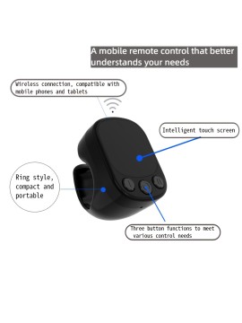 Multi-Function Touchscreen Wireless Remote for Phones, Ring Video Scroller with TikTok Short Videos Swipe Liker and Phone Camera Recorder, Ebook Page Turner, New Contact Mobile Mouse, Phone Remote Control, Wireless Phone Remote, Phone Scrolling Remote, Wireless Ring Remote Control, Tablet Remote, Ebook Reader, Portable Remote, Compact Design, Highquality Control, Durable Build, Touchscreen Mouse, Multifunctional Remote, Tiktok Users, Tech Enthusiasts