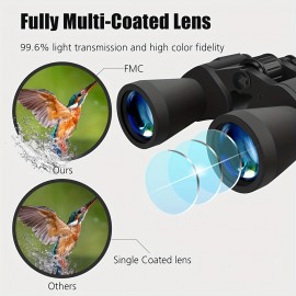 [High-Definition Binoculars] 10x50 High-Definition Binoculars with FMC Multi-Layer Coating | Ideal for Bird Watching, Sports Events, Hunting - Includes Carrying Case and Shoulder Strap