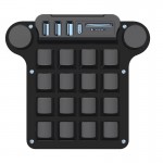 16-Key Compact RGB Backlit Programmable Keyboard with USB 3.0 Hub (3 Ports), SD/TF Card Reader, Macros & Media Keys - iOS/Windows Compatible for Office, Gaming, Programming, Office Workstation | Stylish Finish | Highquality Keys, Keyboard for Computer