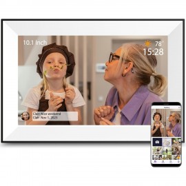 10.1 Inch WiFi Digital Photo Frame - HD Touchscreen, Auto Rotation, 1280x800 Resolution, 16:10 Aspect Ratio, 178° Viewing Angle, Load Photos & Videos from Phone/SD Card, Perfect Gift for Holidays, Birthdays, Anniversaries, Photo Display Unit, Modern Decor Accessory, Highquality Display